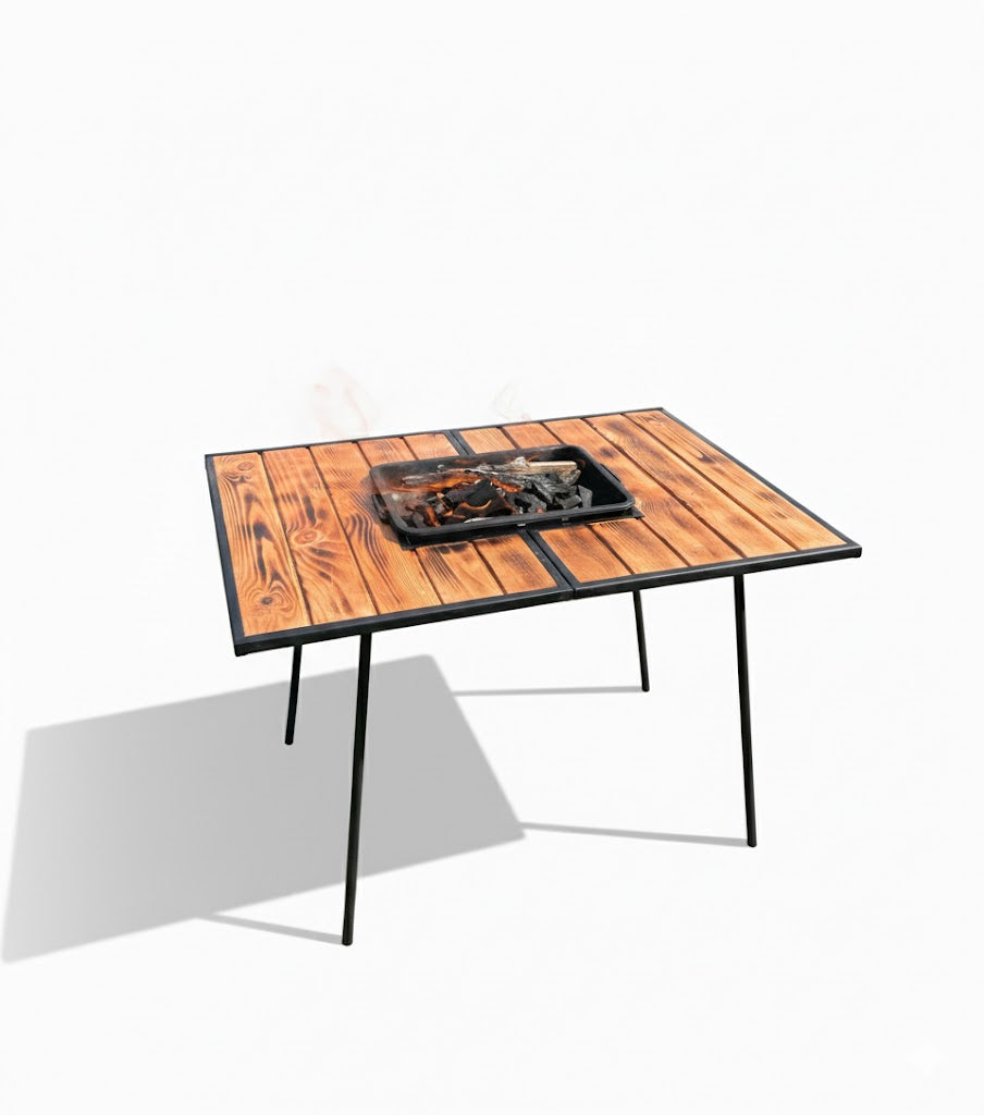 Katlanır Mangallı Kamp Masası